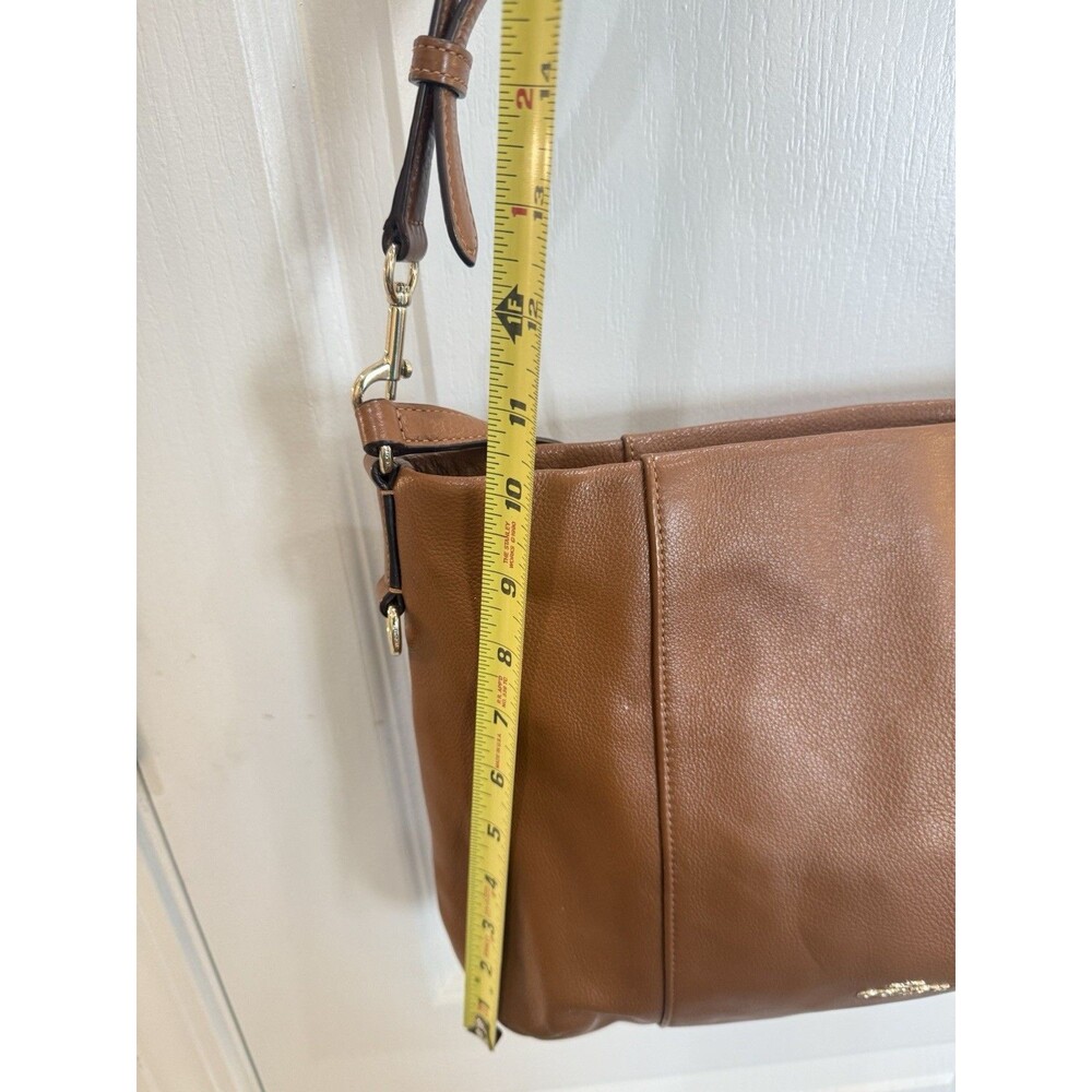 Coach Brown Pebbled Leather Madison Isabelle Hobo Bag Purse Shoulder Crossbody - Picture 9 of 14